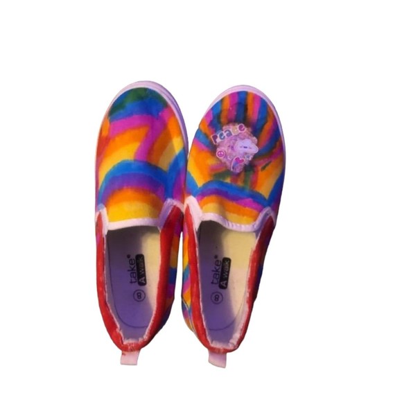 Slip On Multicolor Rainbow Low Top Womens 8 Shoes Canvas Shoes Pre Owned - Picture 1 of 4